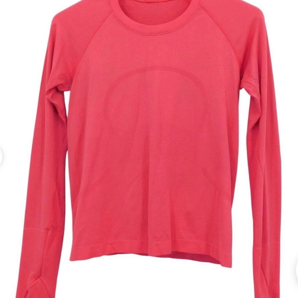 Lululemon women’s coral Swiftly Tech Long-Sleeve Shirt 2.0 size 6